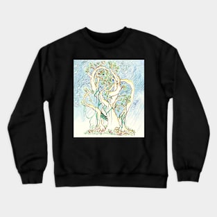 Tree in Spring Ink Drawing Crewneck Sweatshirt